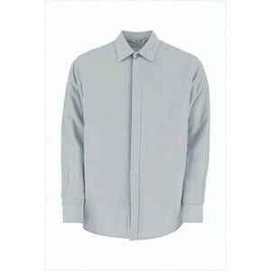 Auralee Grey Long-Sleeve Shirt With Structured Shoulders - NWT